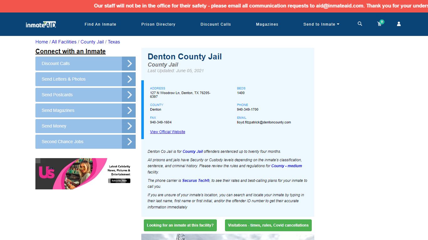 Denton County Jail - Inmate Locator - Denton, TX